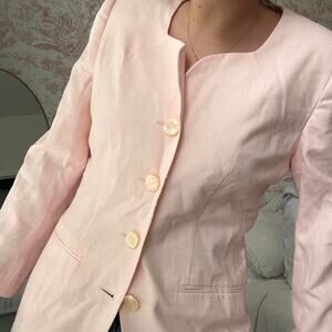 Vintage Gilmor blush pink linen blazer — brand new with tags